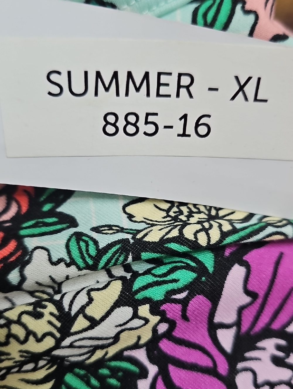 LuLaRoe Summer Mint Floral Print Dress - Picture 5 of 6